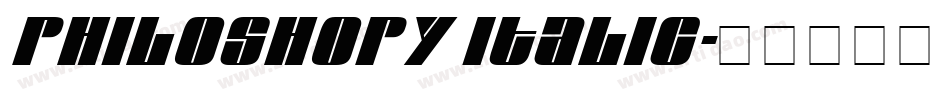 Philoshopy Italic字体转换
